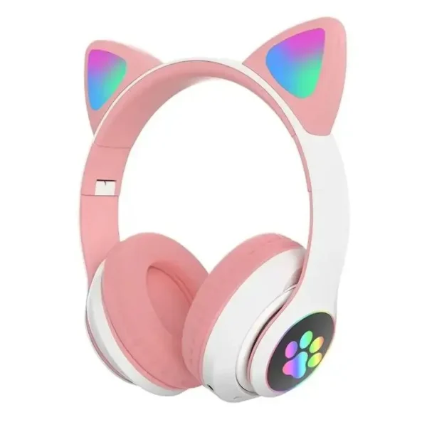 Cute Cat Ear Bluetooth Headphone Kid Girl Music Wireless Helmet TF Card Gaming Earphone with Mic Phone Headset(Purple) - Image 6