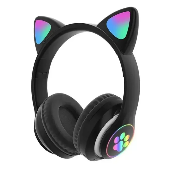 Cute Cat Ear Bluetooth Headphone Kid Girl Music Wireless Helmet TF Card Gaming Earphone with Mic Phone Headset(Purple) - Image 3