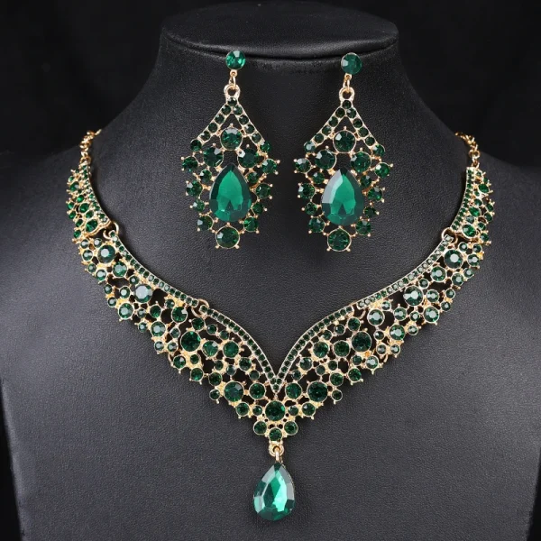 Bamboo Chain Electroplating Necklace with Earring - Image 5