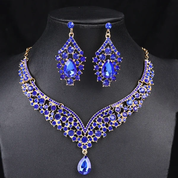 Bamboo Chain Electroplating Necklace with Earring - Image 2