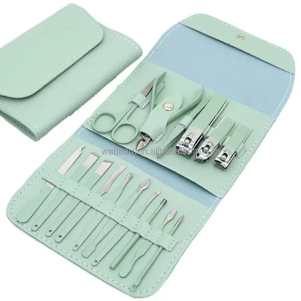 16Pcs Manicure Set Stainless Steel Nail Clippers Kit And Pedicure - Image 5