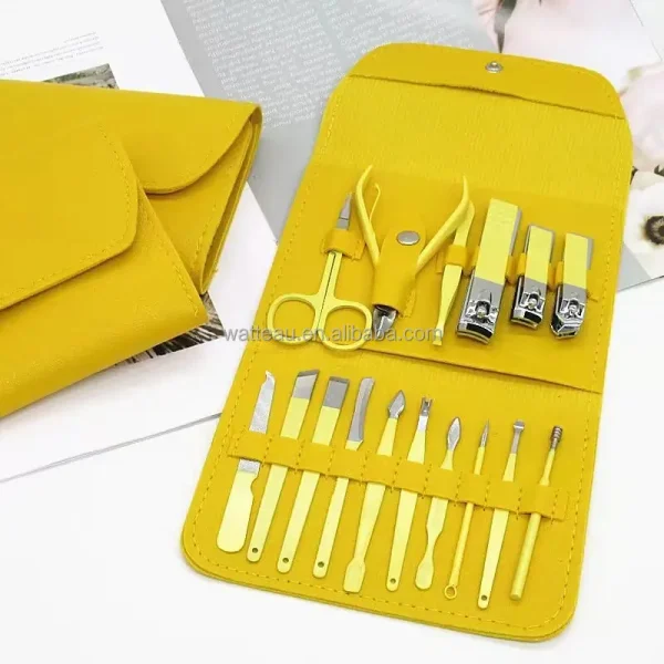 16Pcs Manicure Set Stainless Steel Nail Clippers Kit And Pedicure - Image 3